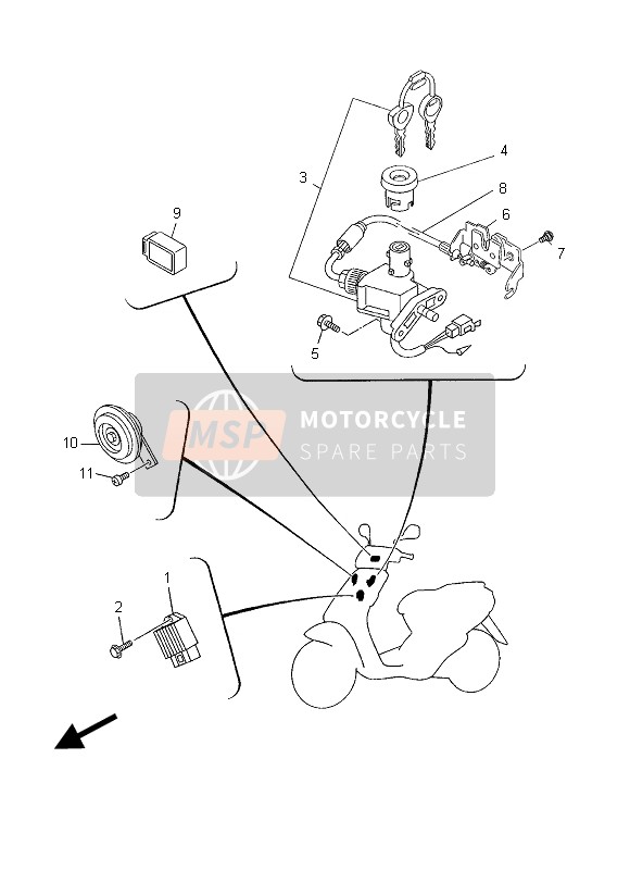 Yamaha YN50 2015 Eléctrico 1 para un 2015 Yamaha YN50